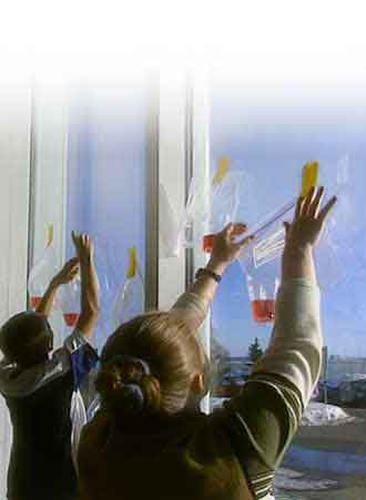 Photo: ACMP students take part in a water cycle activity